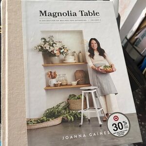 Magnolia Table Cookbook - Elegant White and Beige Cover
